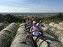 Yoga on hay bales